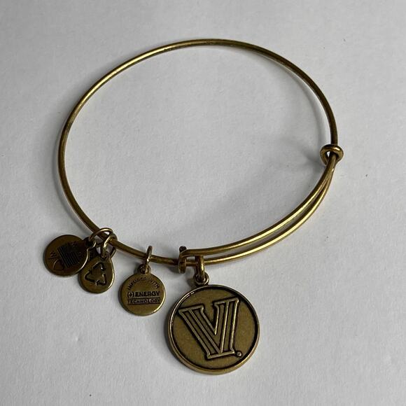 Villanova University Alex and Ani signed bracelet bangle  Gold Tone - Picture 1 of 10